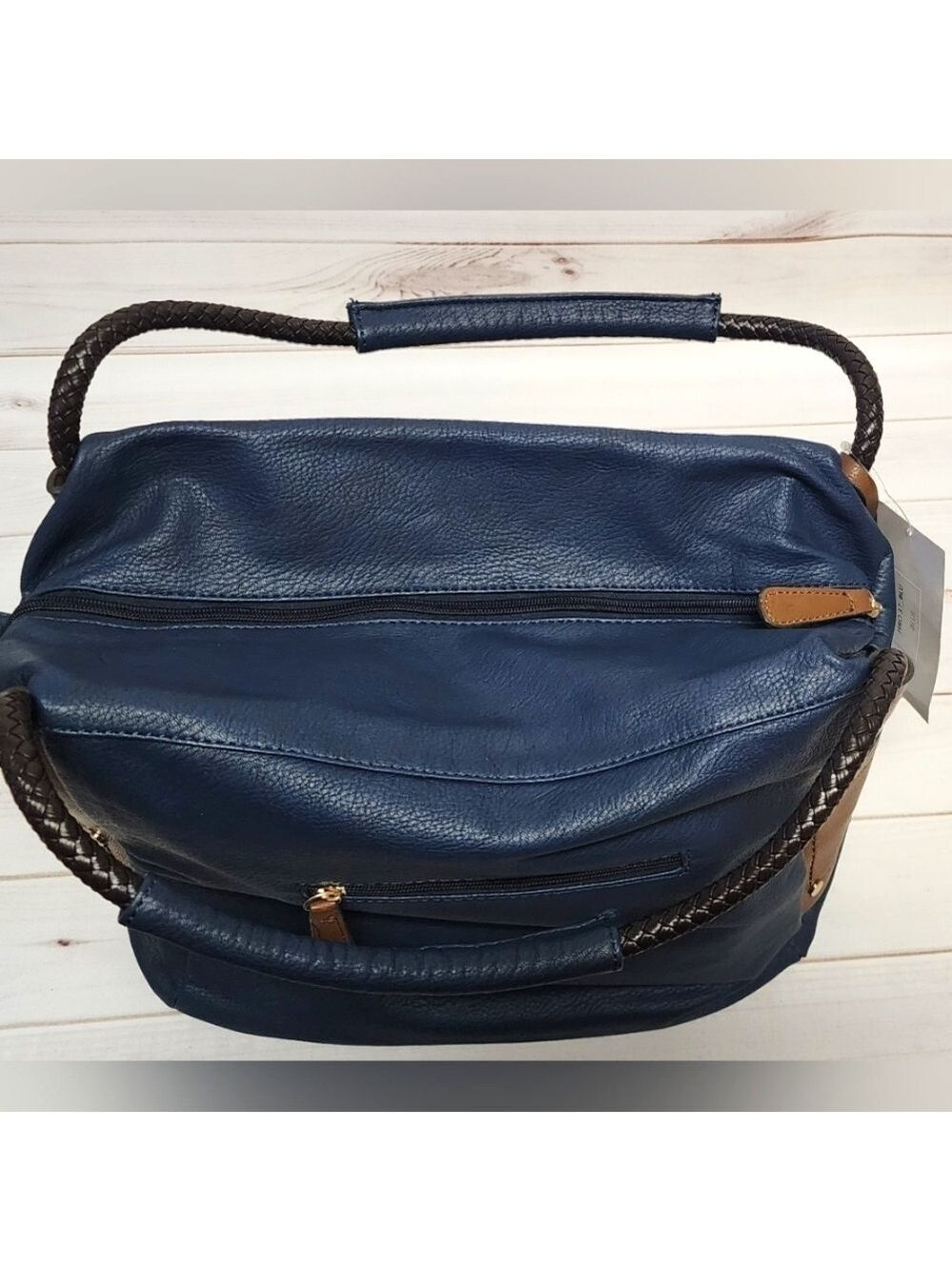 Donna Bella Large Navy Handbag - New With Tags - Picture 3 of 9